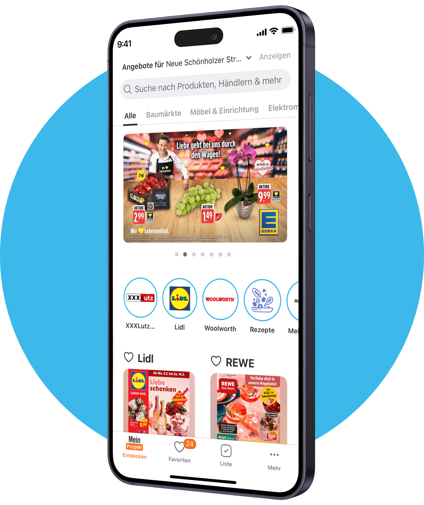 Prospekte & Angebote auf einen Blick in der MeinProspekt App